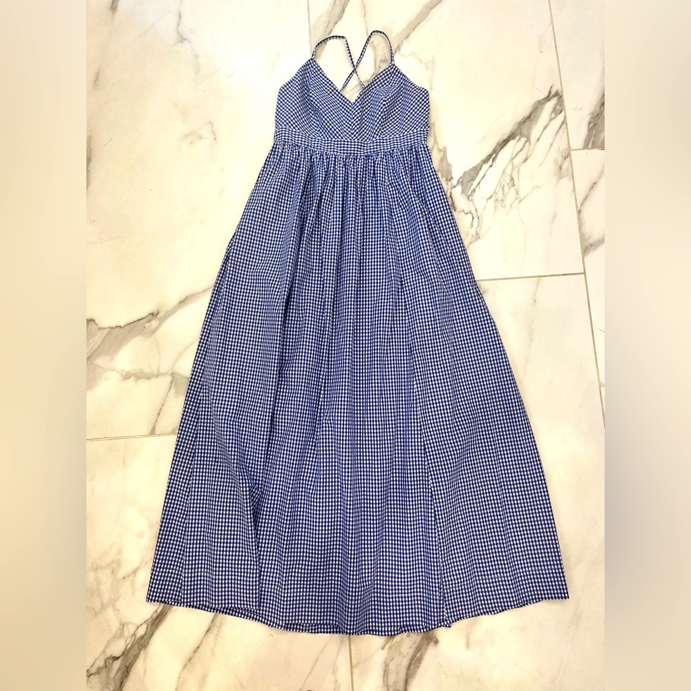 J.Crew Gingham Maxi Dress Size 6